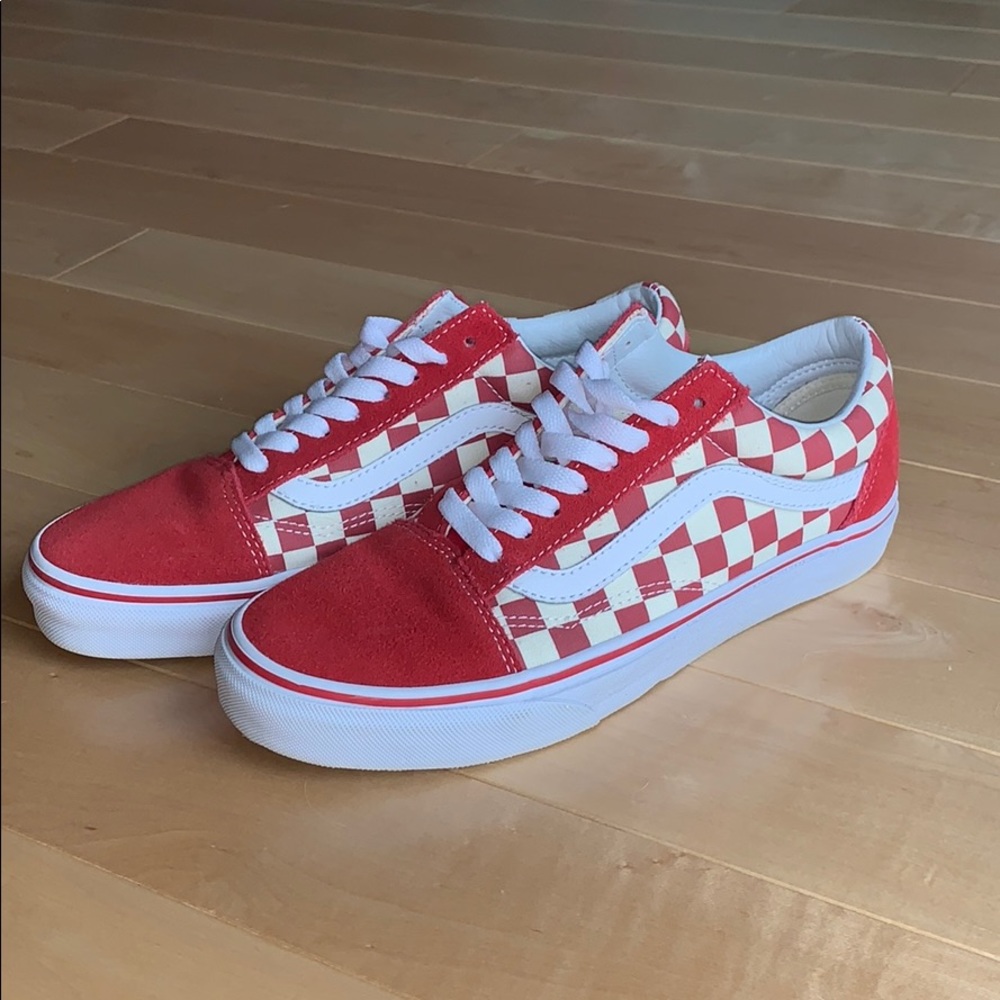 Red checkered vans